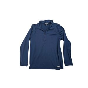 Kerrits 1/4 zip long sleeve shirt blue equestrian breathable  lightweight Medium